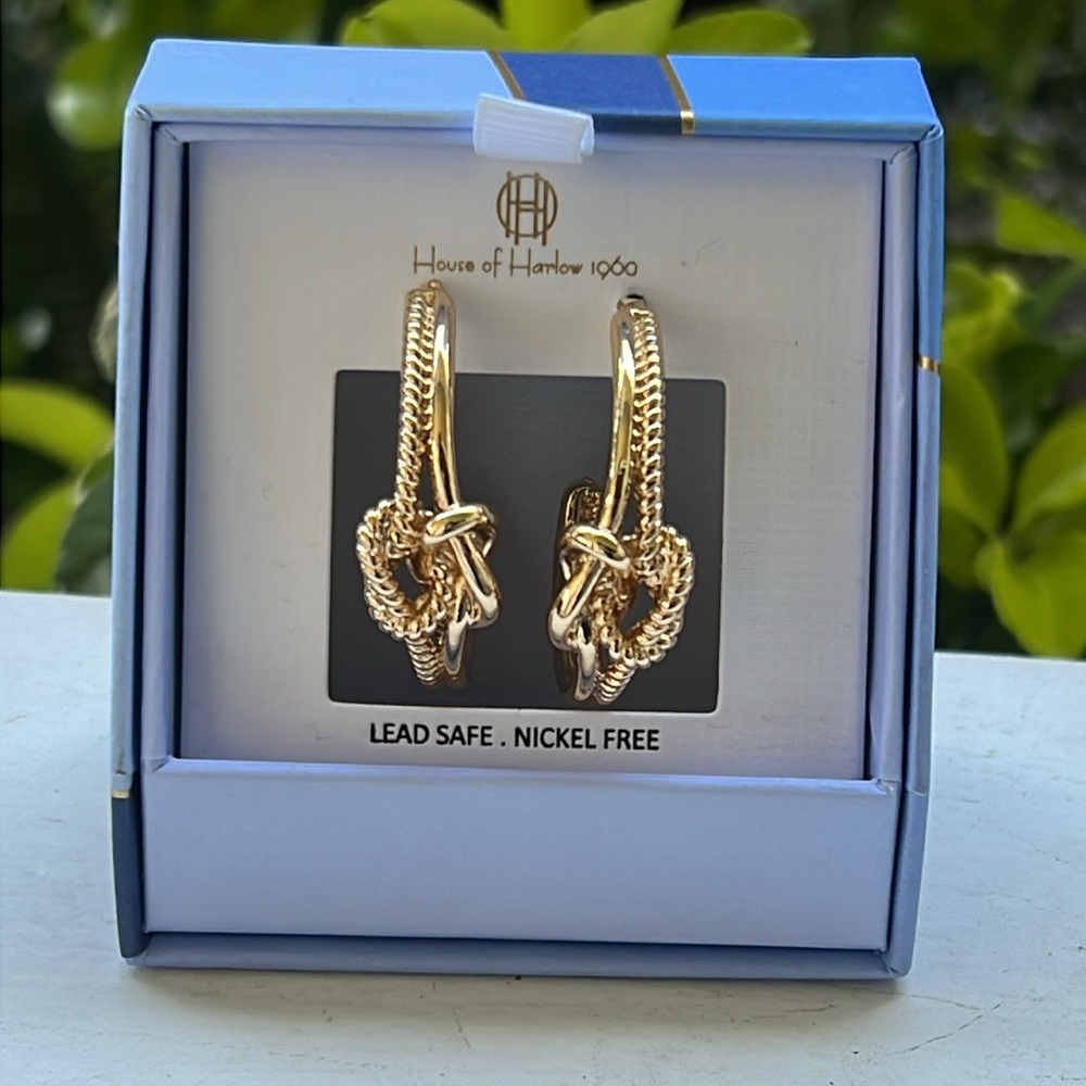 COPY - House Of Harlow 1960 Knot Hoop Earrings